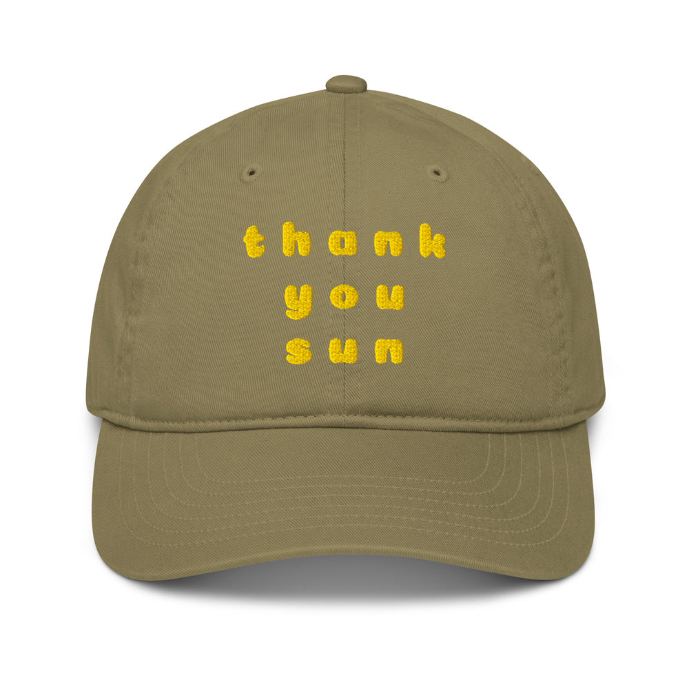 organic thank you sun hat in olive